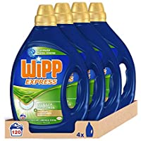 Wipp Express Detergente Líquido Higiene &amp- Anti Olores para lavadora 30 Lavados - Pack de 4- Total: 120 Lavados